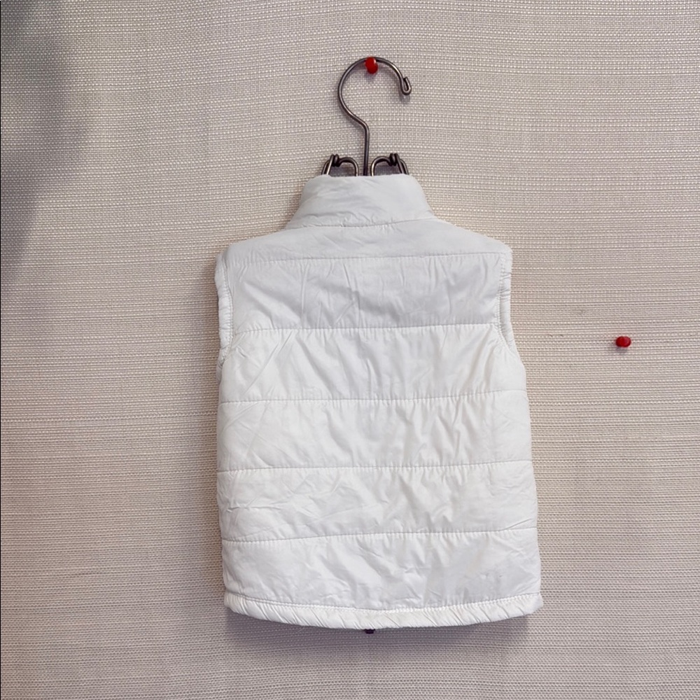 Carter's Cream Puffer Vest with Purple Zipper - Picture 4 of 4